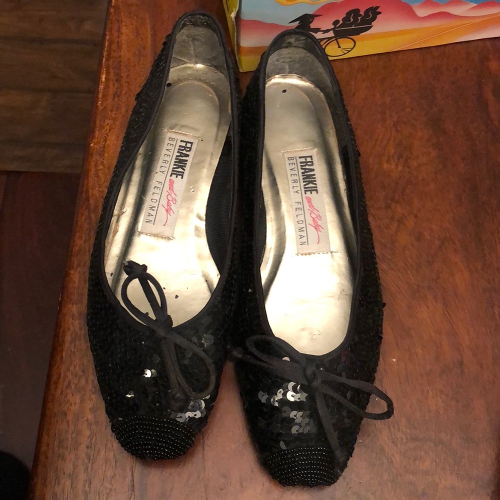 Frankie and Baby Sequin Flats